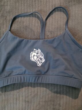 Darc Sport Wolves Sports Bra Large Limited Edition 52/500 Grey Wolf Head Rare